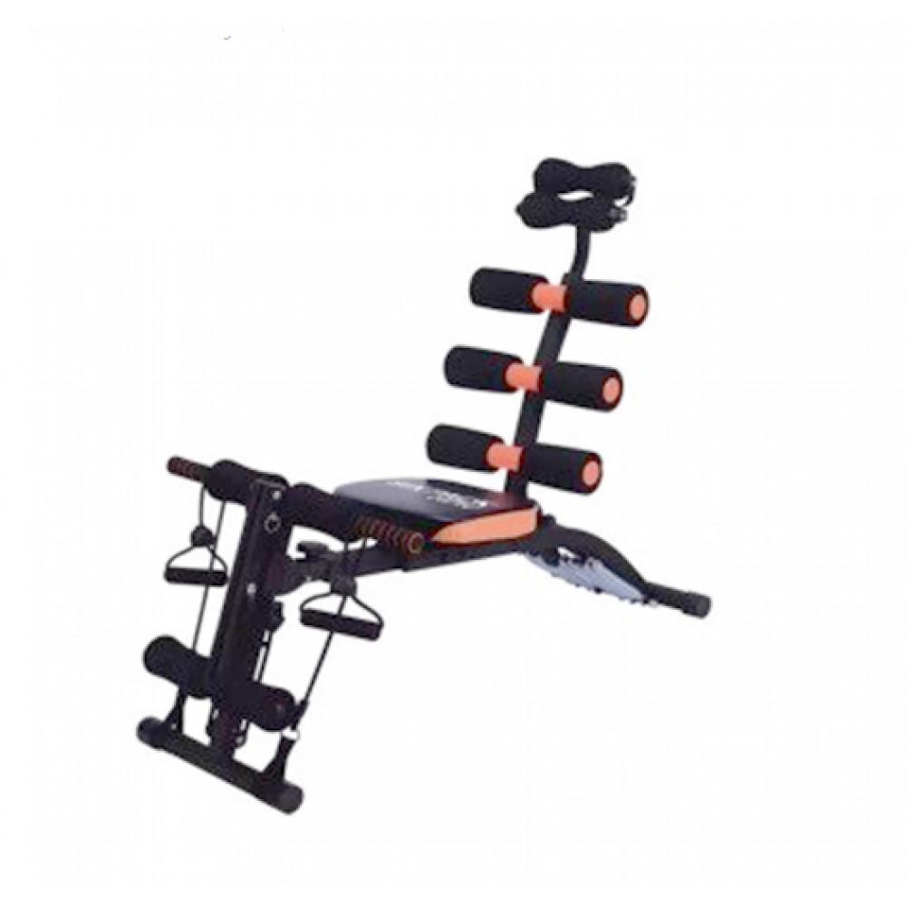 Մարմնամարզման աթոռ որովայնի իր ռետինե ճոպանով, վարժության 6ը-1ում