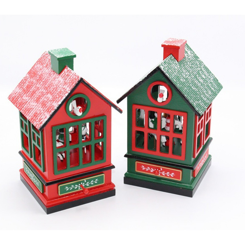 Փայտե զարդ հուշանվեր երաժշտական (տնակ կառուսելով)