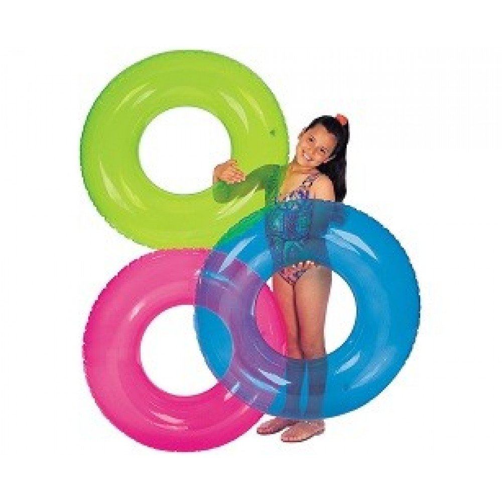 Փչովի լողի օղակ 76սմ. ցել-ով /INTEX/30'' Transparent Tubes,3 Colors