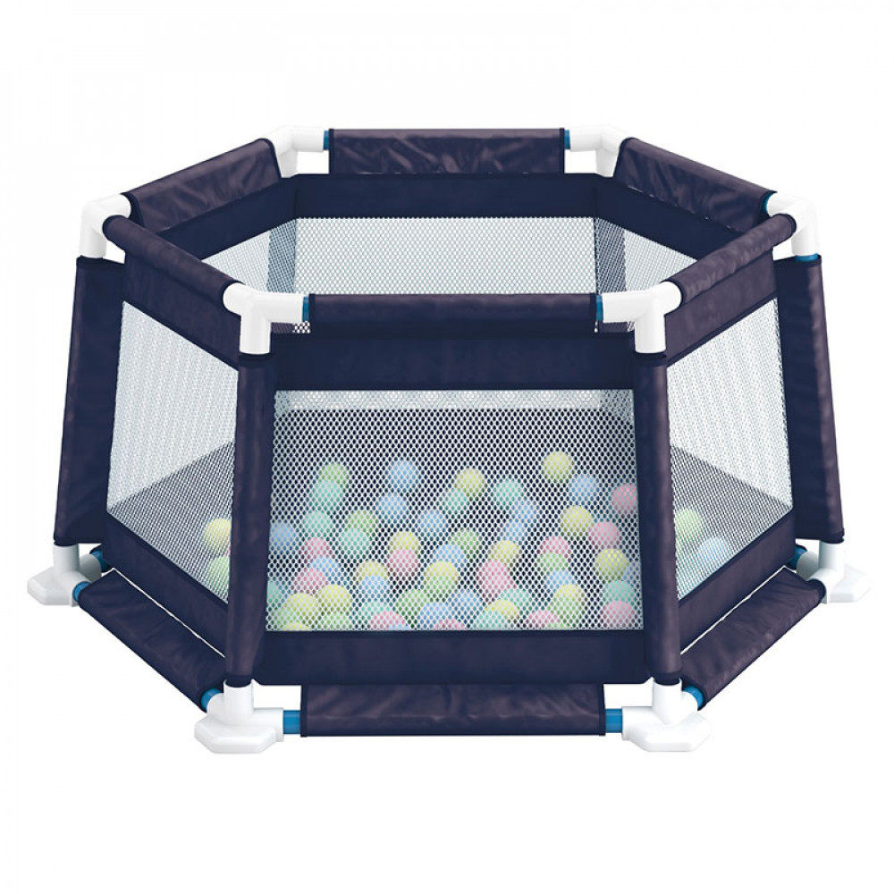 Մանկական վեցանկյուն խաղահրապարակ 115սմ*50սմ բարձրության մանեժ իր 20-գնդակներով