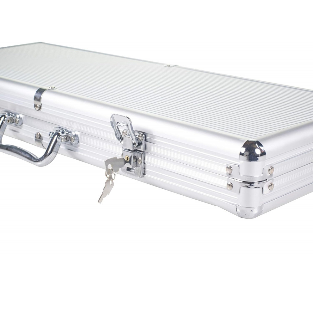 Սեղանի խաղ պոկեր իր խաղակարթերով և 100հ-ոց ֆիշկաներով, մետաղե տուփով, ճամպրուկով 21*21սմ-ոց