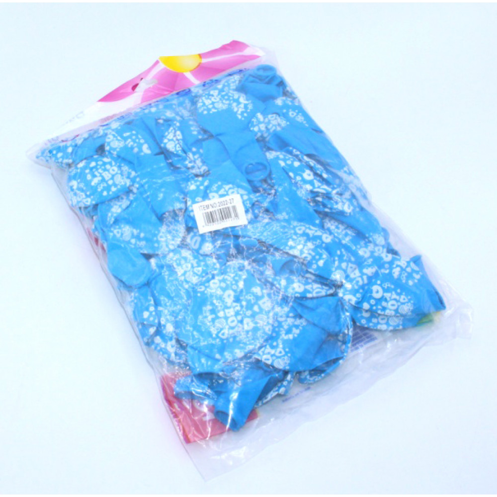 Փուչիկ 100հ-ոց 12" 2,8գր, կապույտ գույն, YuHang, It`s A BOY