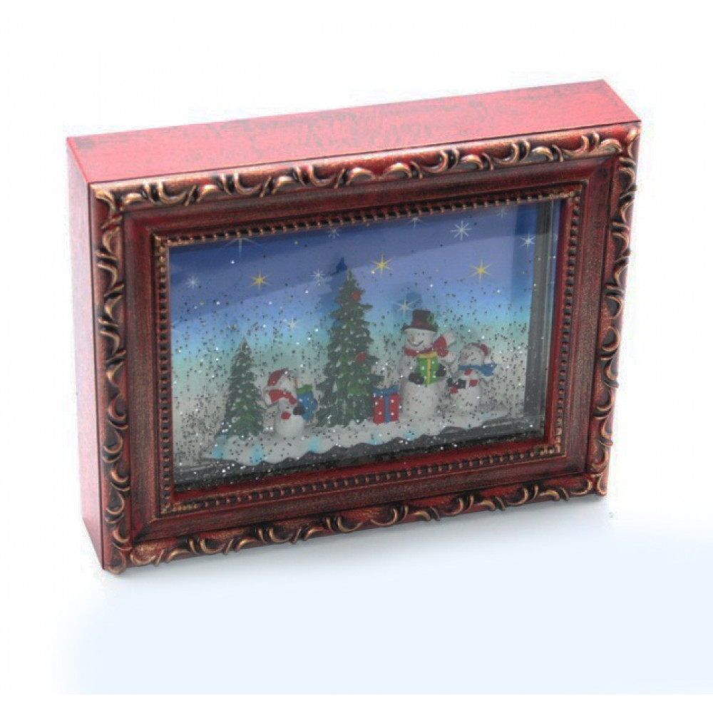 Հուշանվեր ապակյա կոլբա շրջանակ, ամանոր, էլ․մարտկոցով