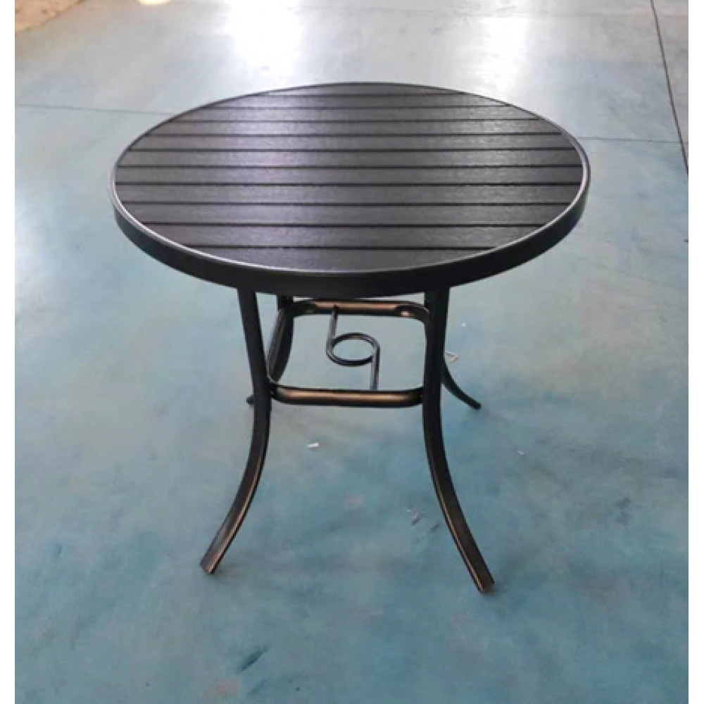 Պարտեզային սեղան պլաստիկ մակերեսով մետաղյա հիմքով, կլոր 80*80*72սմ