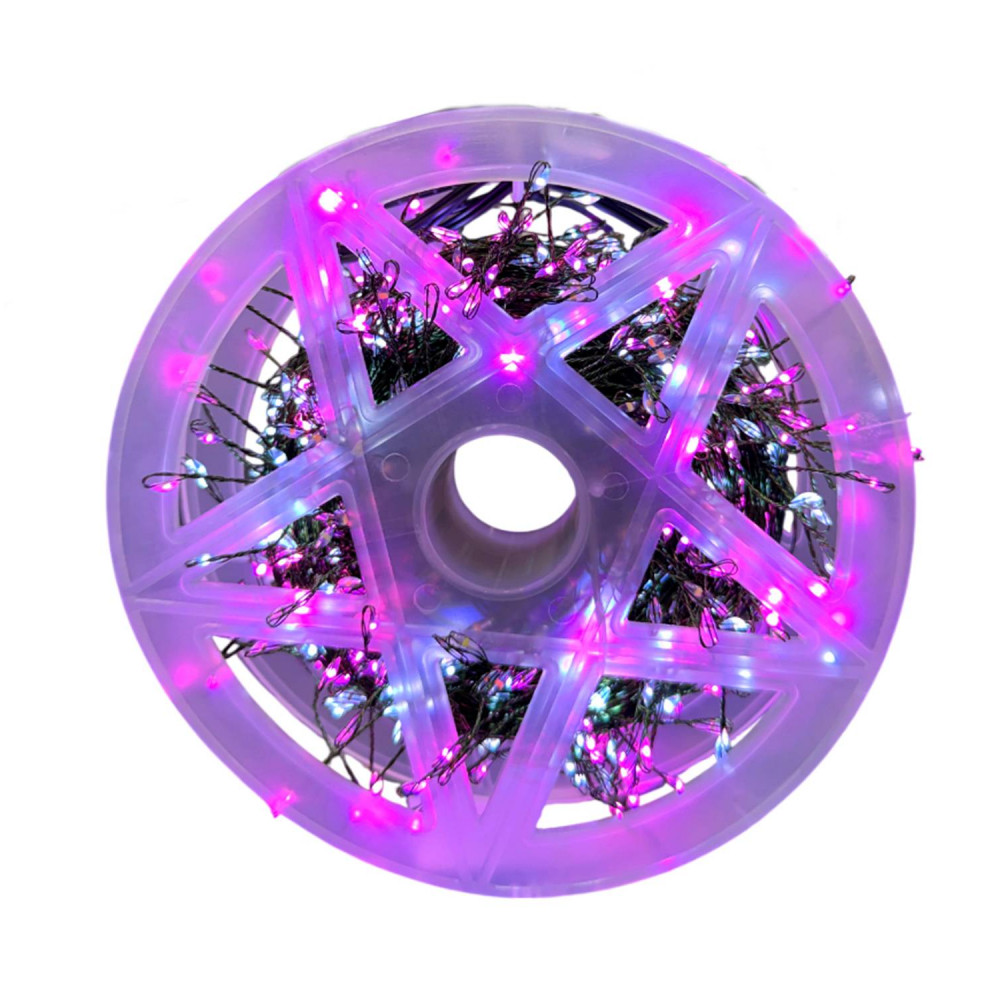 Լույս ամանոր 900 լամպ 2 երանգ (վարդագույն սպիտակ) կանաչ մետաղալար 30մ-ոց հեռակառավարմամբ