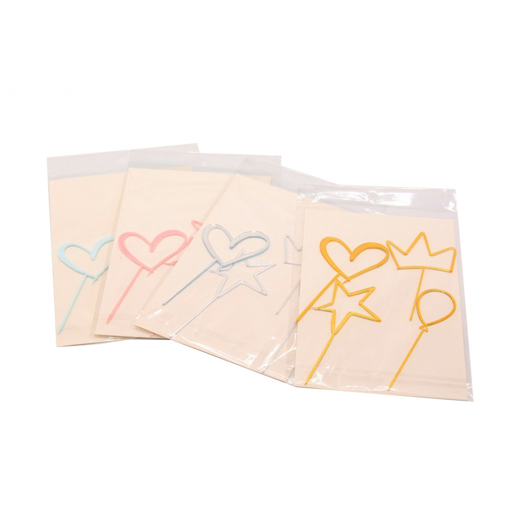 Տորթի զարդարանք սիրտ աստղ 4ձև 4գույն