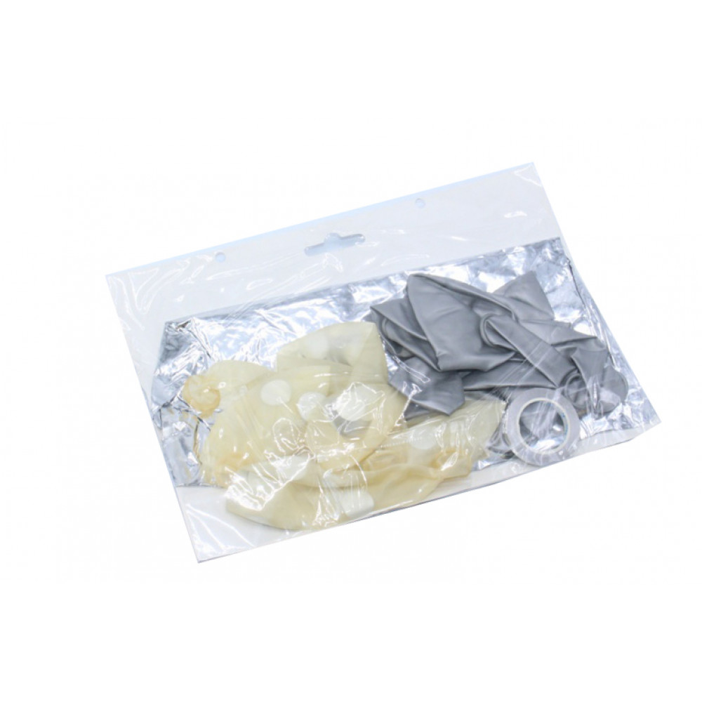 Փուչիկ թիվ իր փուչիկների հավաքածույով 1+12 (արծաթափայլ)