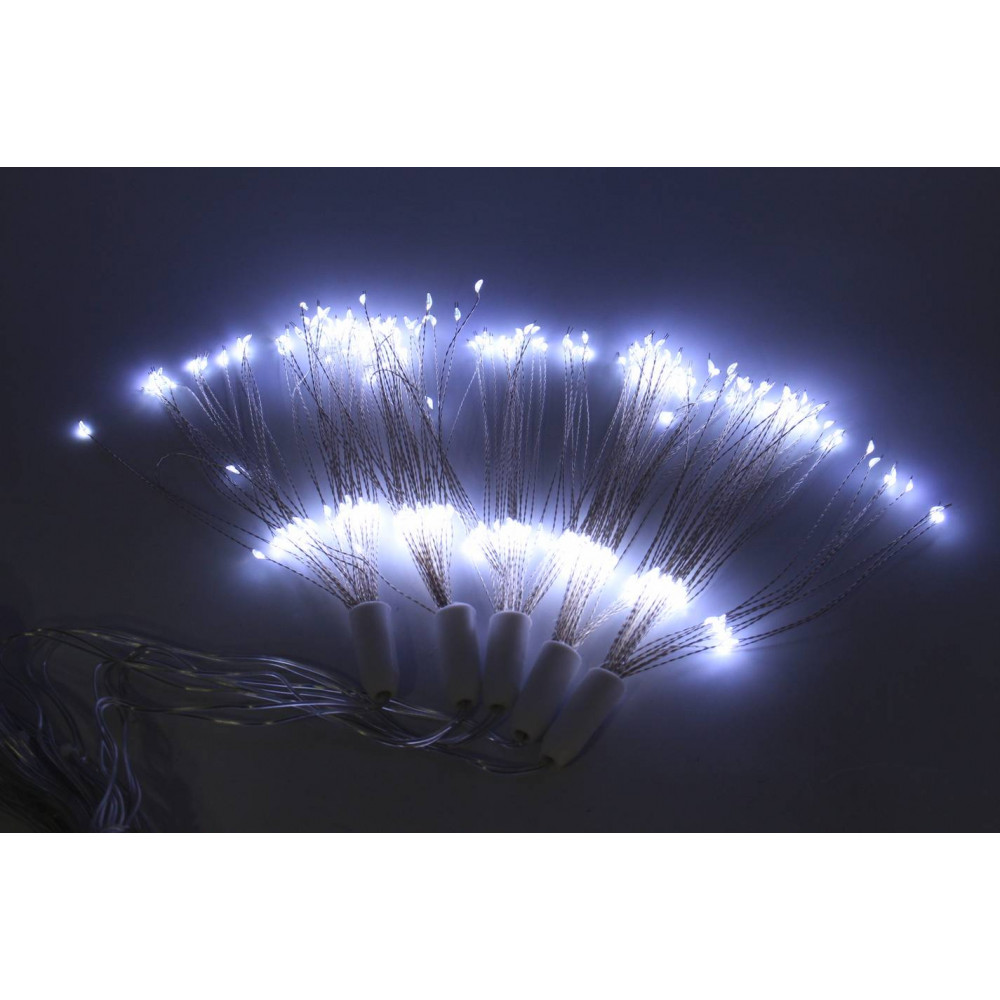 Լույս ամանորյա 500 լամպ LED, սպիտակ երանգ, արծաթե մետաղալար 3,5մ-ոց, բարձր և ցածր կախովի TS500L-5W