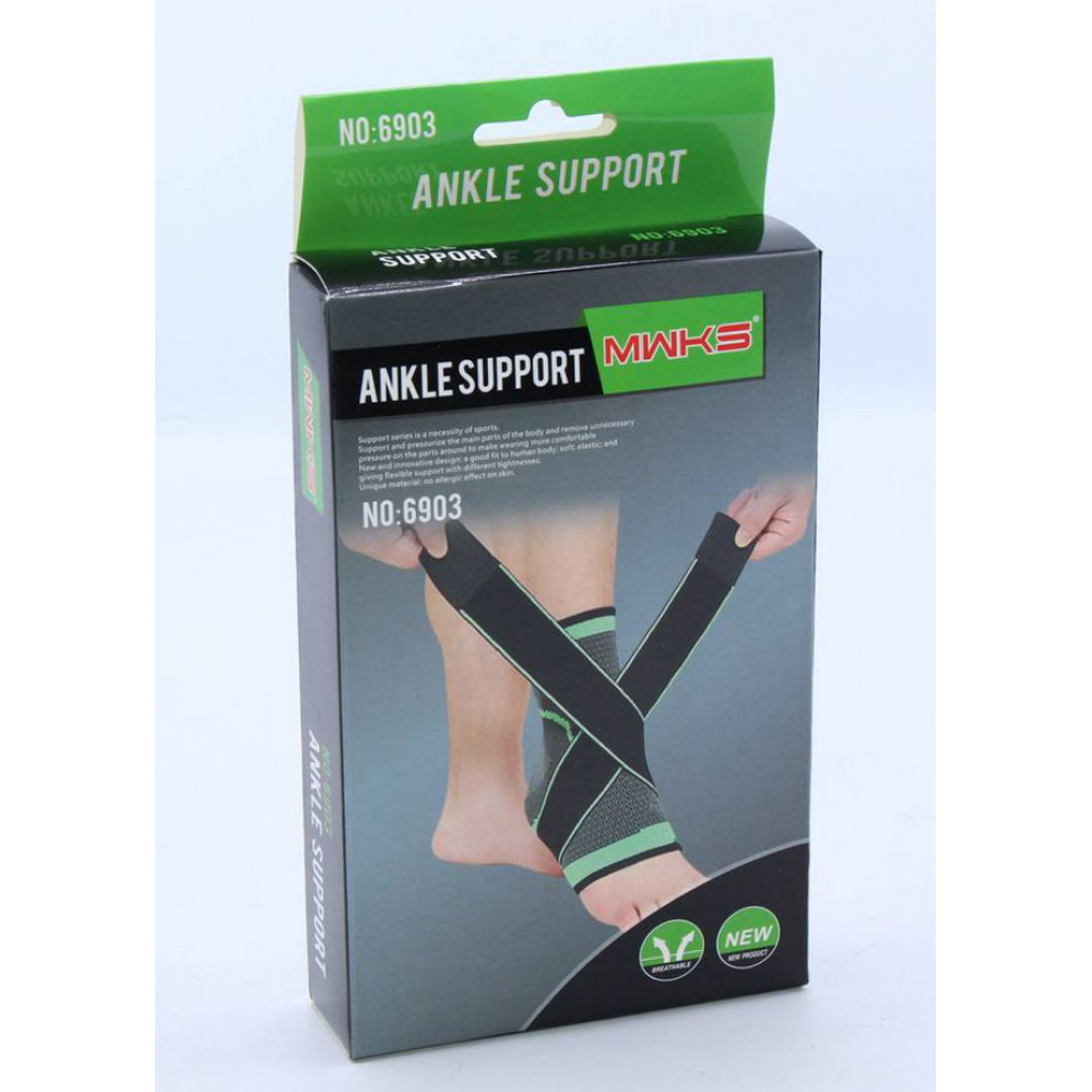 Մարմնամրզական պաշտպանիչ ոտքի կոճի և թաթի, գույնը սև+կանաչ իր ձգման գոտիով1հ-ոց