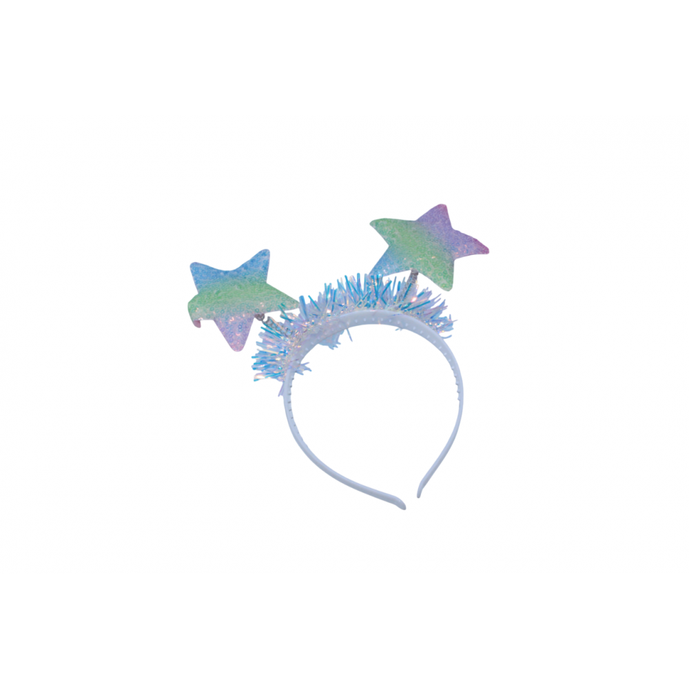 Տոնահանդեսային գլխազարդ 12հ-ոց փոփոխվող գույնային երանգ աստղեր ստերեոսկոպիկ փայլուն