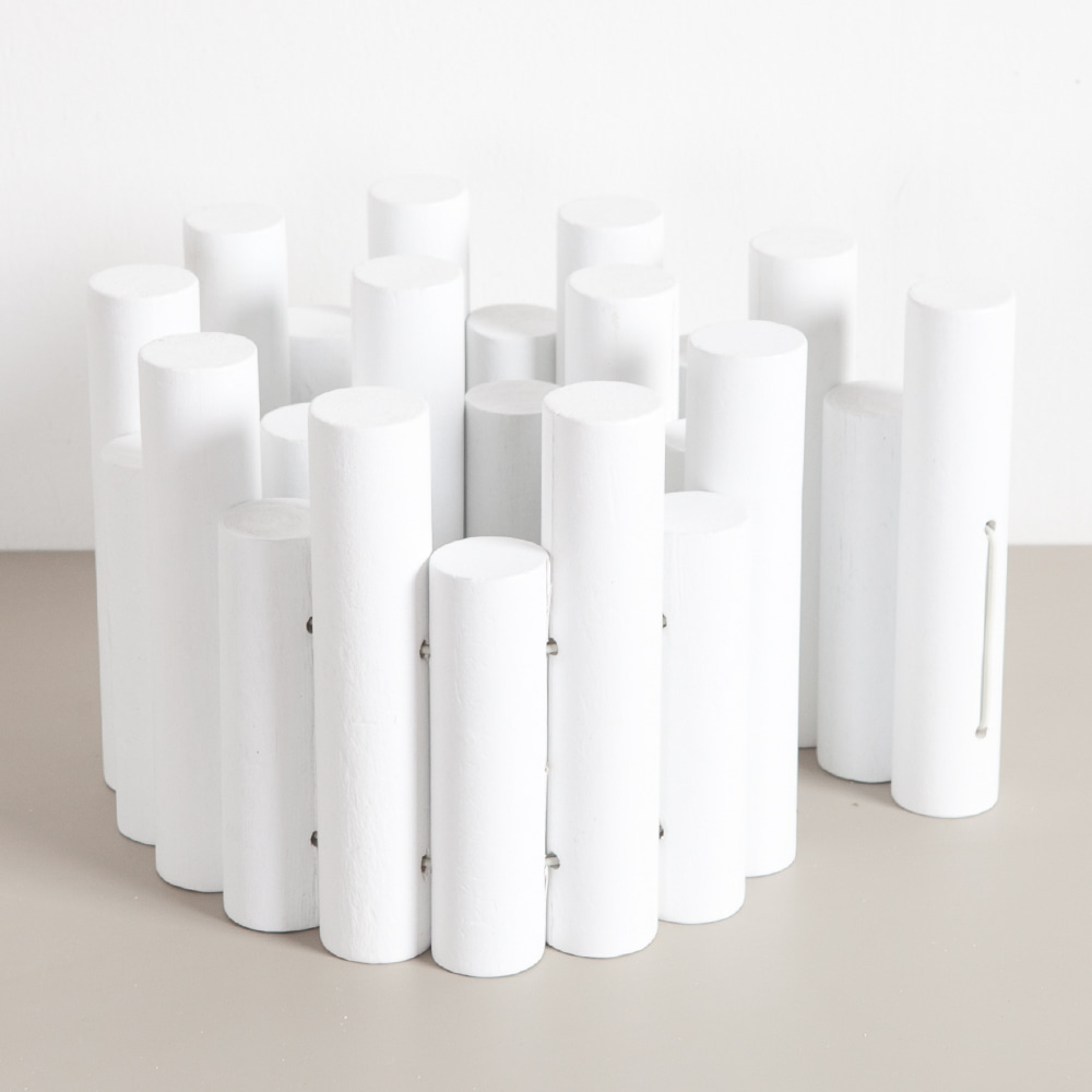 Փայտե ցանկապատ գերաններով 85սմ*19/14 (0,5սմ հաստությամբ) սպիտակ գույն