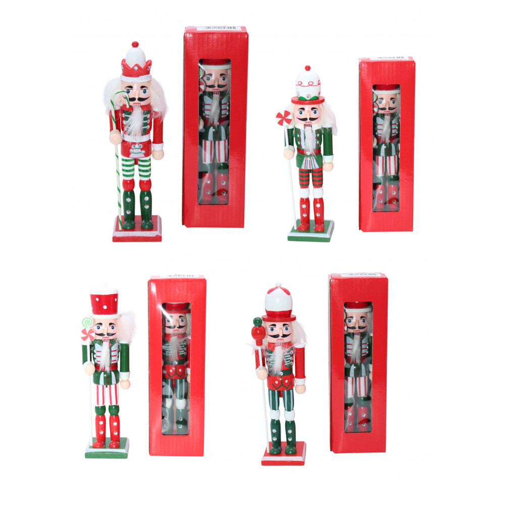 Սուրբ Ծննդյան փայտե մարդուկներ (Щелкунчик) 1հ-ոց տուփով, 18սմ-ոց ամանորյա զարդ