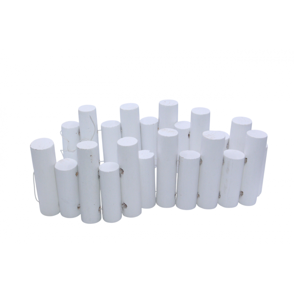 Փայտե ցանկապատ գերաններով 85սմ*19/14 (0,5սմ հաստությամբ) սպիտակ գույն