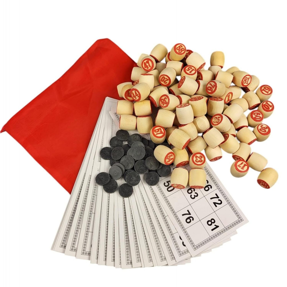 Խաղ լոտո իր խաղակարթերով, թղթե տուփով