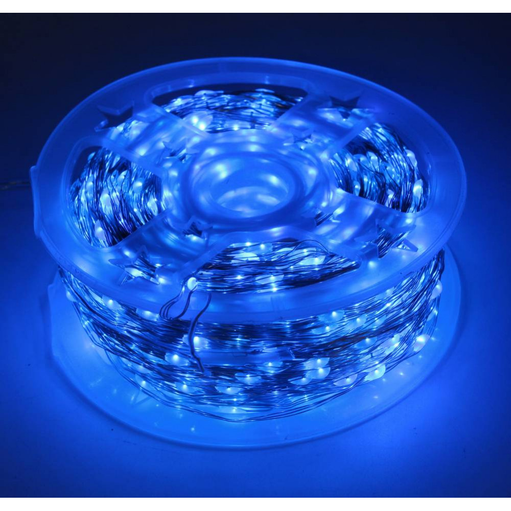 Լույս ամանորյա 3000 լամպ LED, կապույտ երանգ, արծաթե մետաղալար 300մ-ոց, հեռակառավարմամբ TS3000L-SB