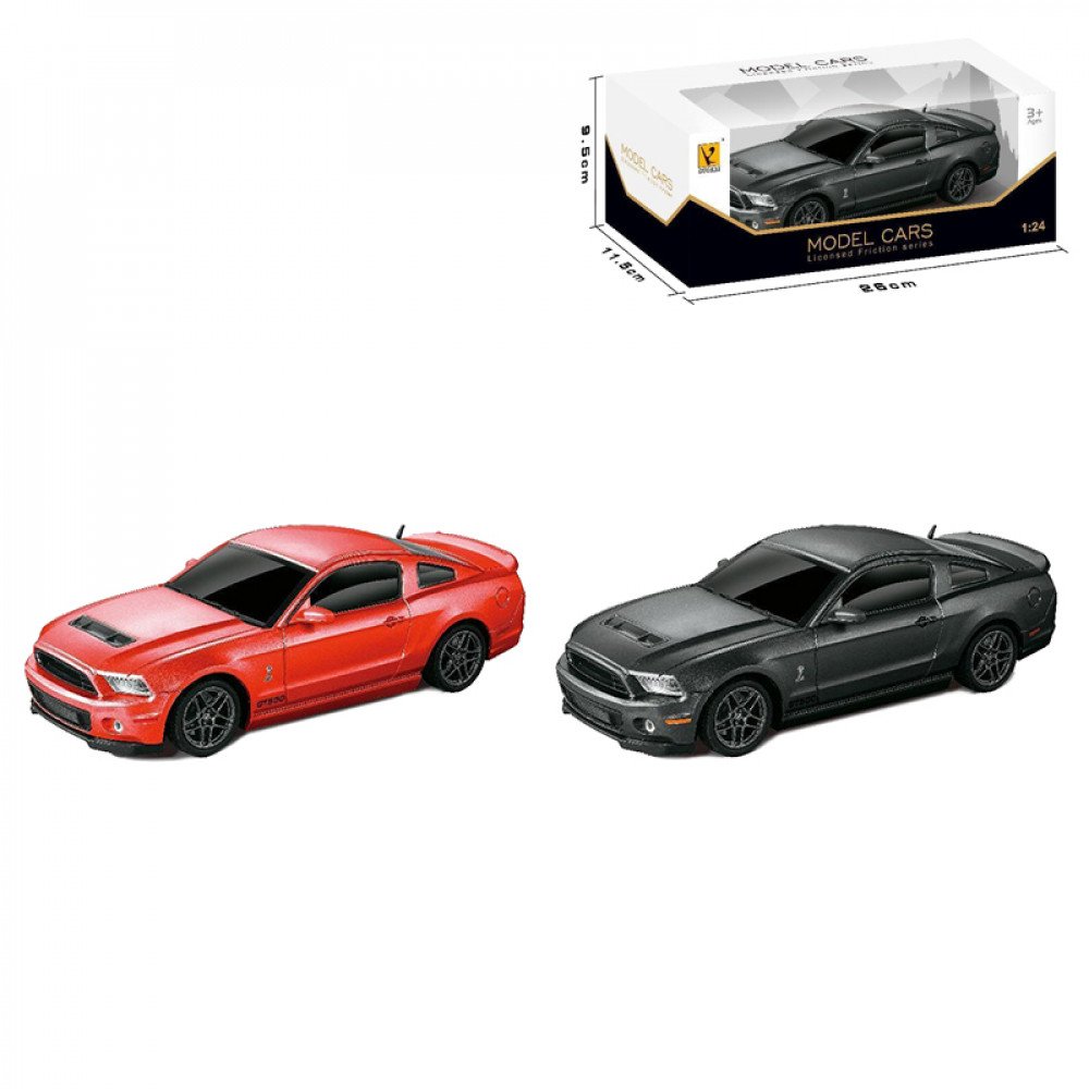 Մեքենա մոդել Ford GT500 1:24 մաշտաբի պլաստմասե, իներցիոն 2-գույն, տուփով