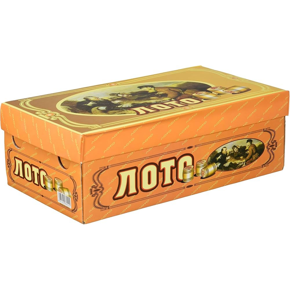 Խաղ լոտո իր խաղակարթերով, թղթե տուփով