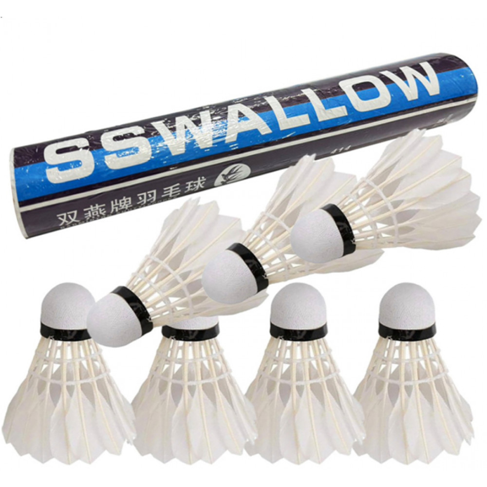 Բադմինտոնի վալան 12հ-ոց տուփով, փետուրե