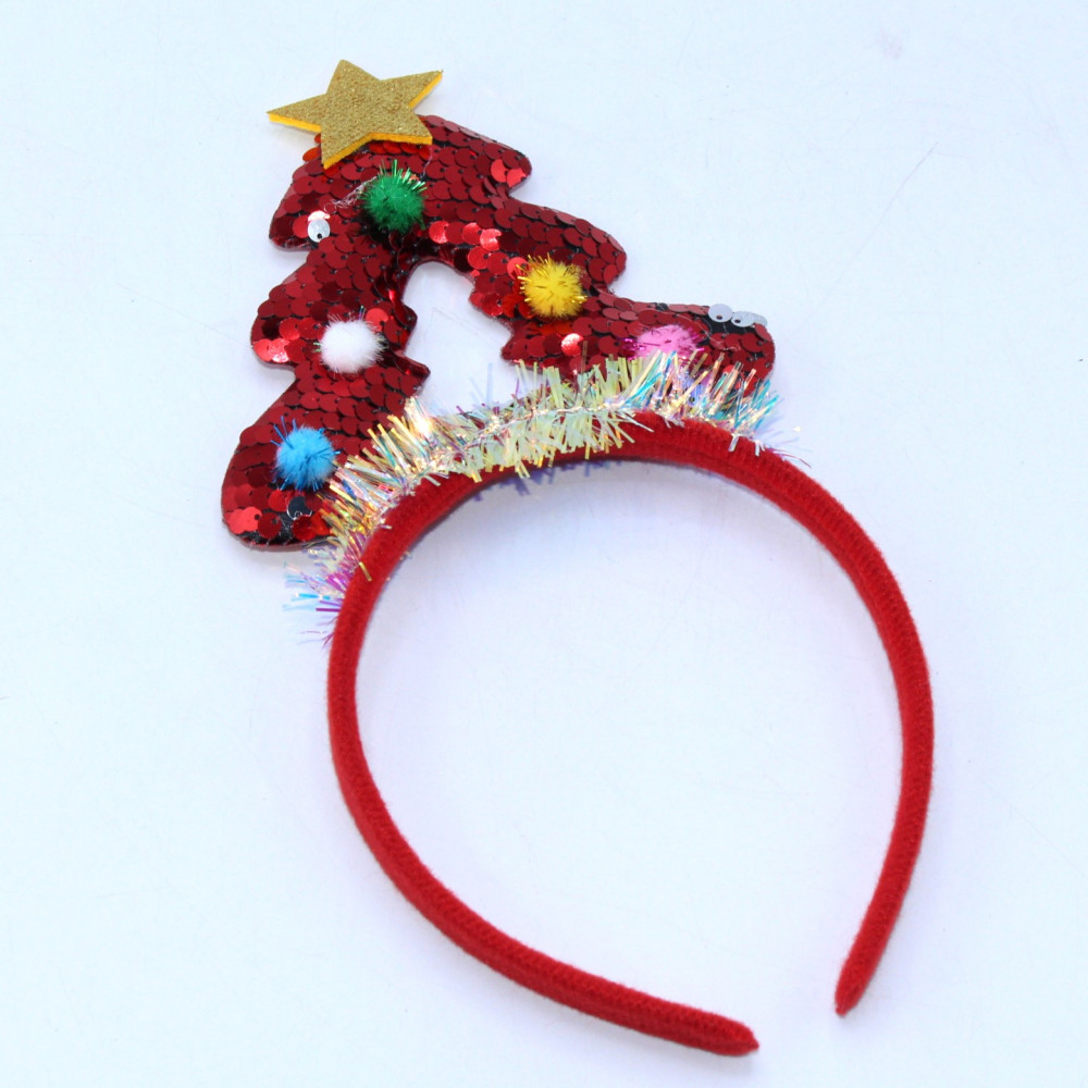 Տոնահանդեսային գլխազարդ աբադոկ 12հ-ոց 2-գույն, ամանորյա փոքրիկ տոնածառ