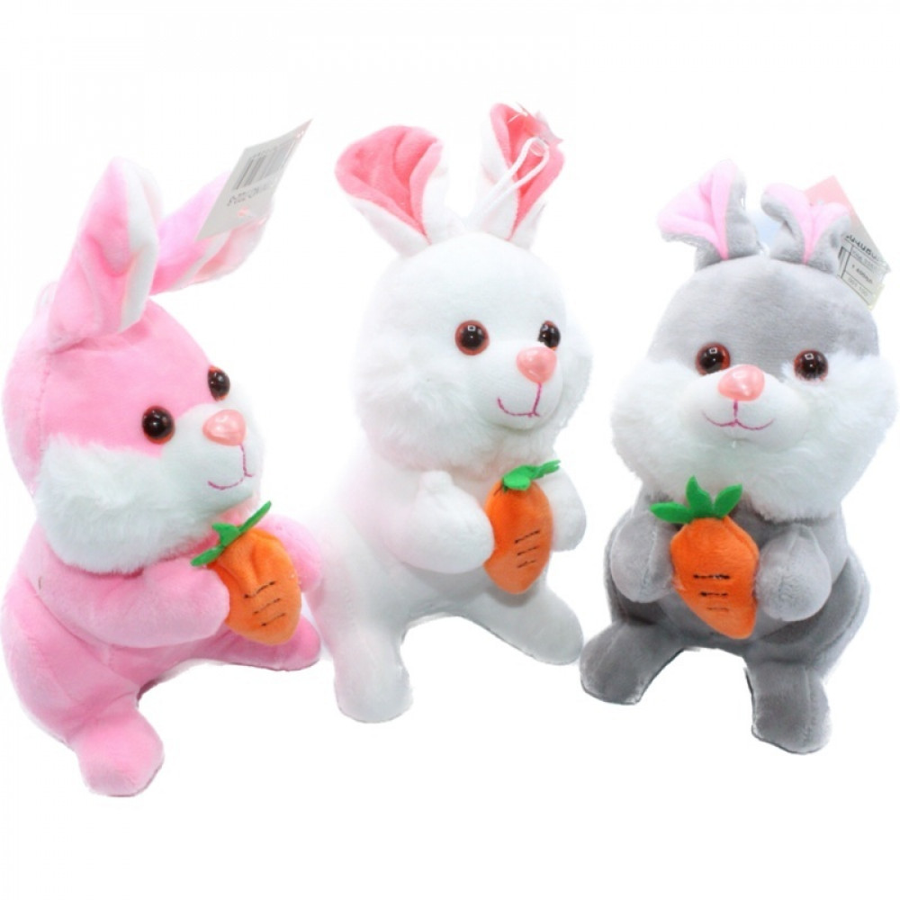 Փափուկ խաղալիք նապաստակ գազարով փոքր, 17սմ-ոց