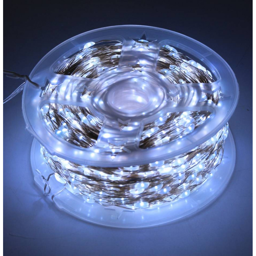 Լույս ամանորյա 3000 լամպ LED, սպիտակ երանգ, արծաթե մետաղալար 300մ-ոց, հեռակառավարմամբ TS3000L-SW