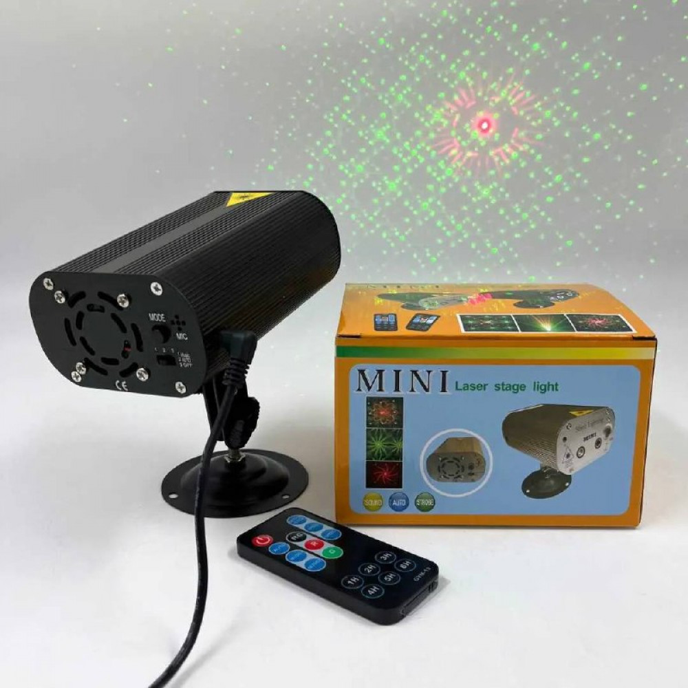 Լազերային LED լույս հեռակառավարման վահանակով