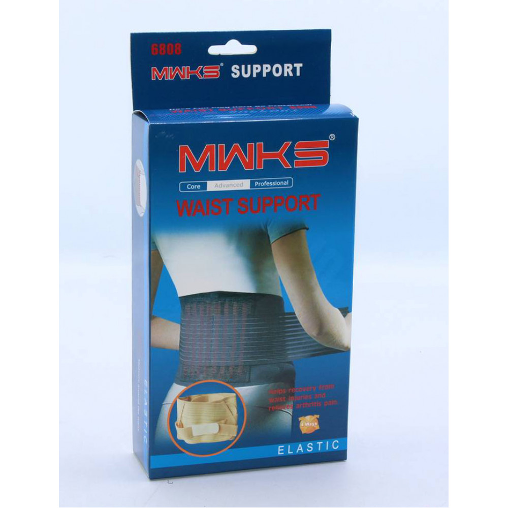 Գոտկատեղը պաշտպանելու համար նախատեսված մեջքի ժապավեն ֆիքսատրով, գույնը սև