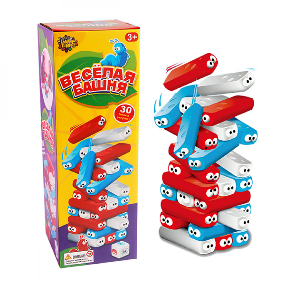 Խաղ ջենգա պլաստիկե, веселая башня