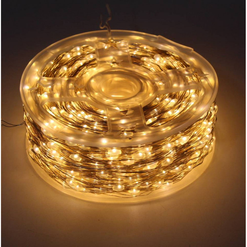 Լույս ամանորյա 3000 լամպ LED, տաք սպիտակ երանգ, արծաթե մետաղալար 300մ-ոց, հեռակառավարմամբ TS3000L-SWW