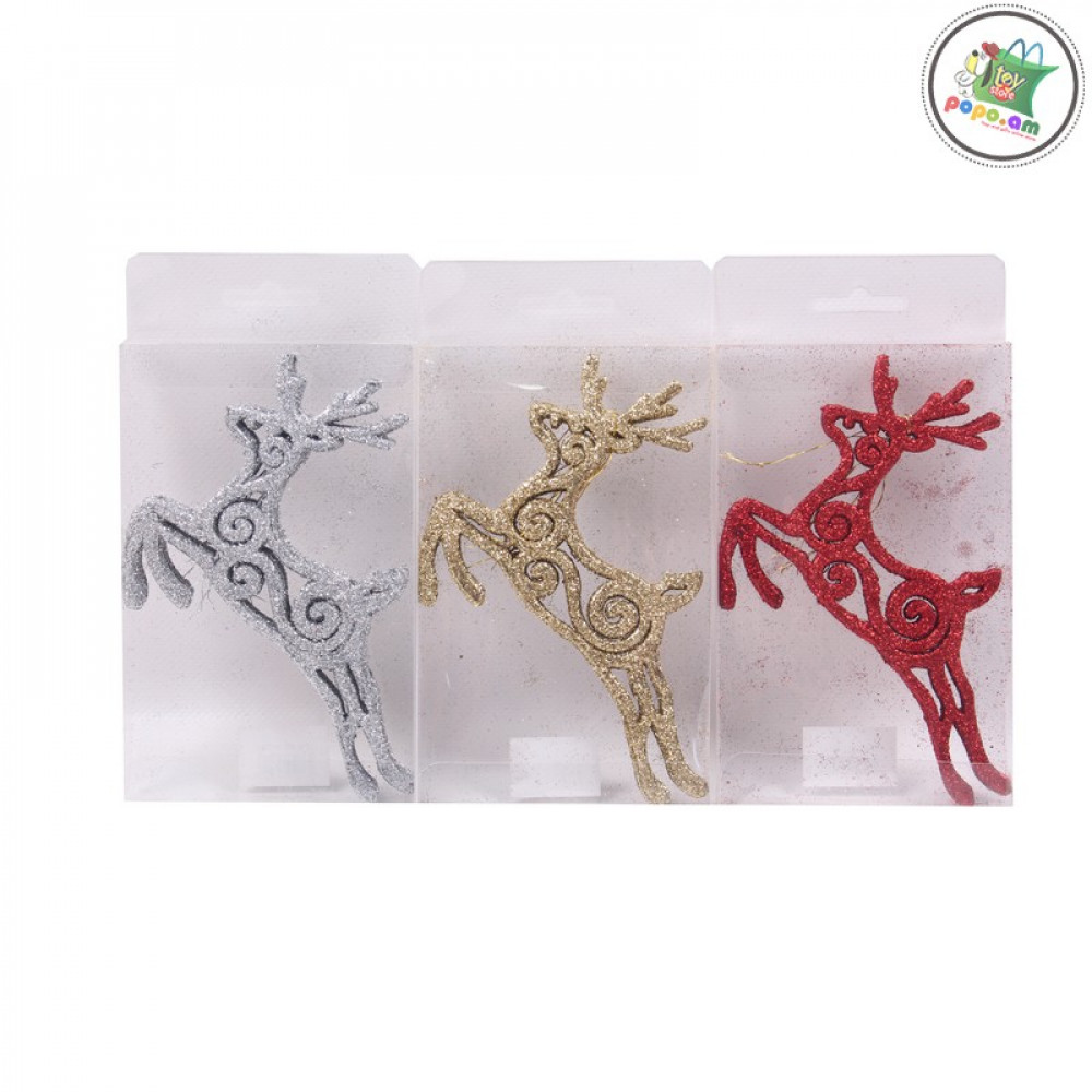 Ամանորյա դեկոր՝ եղնիկ 5հ-ոց,14 սմ