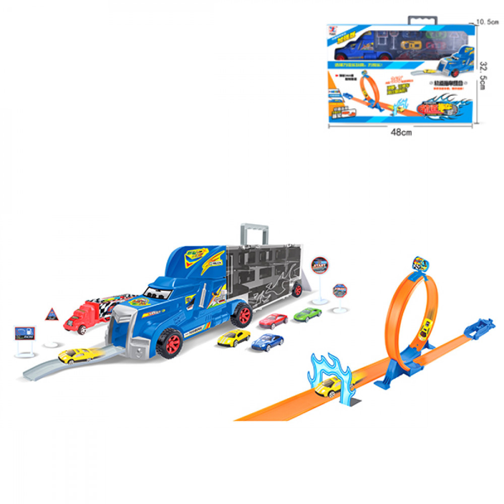 Մեքենա տռեկ իր մեքենաների և ճանապարհային շրջադարձման հավաքաքծույով