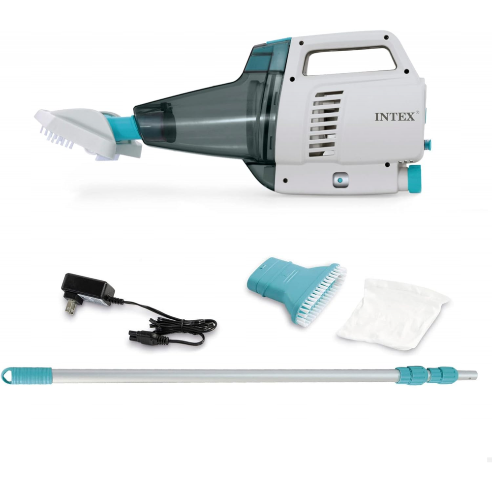 Intex փոշեկուլ լողավազանի մաքրման համար մարտկոցների վրա բռնակով 2.39 մ