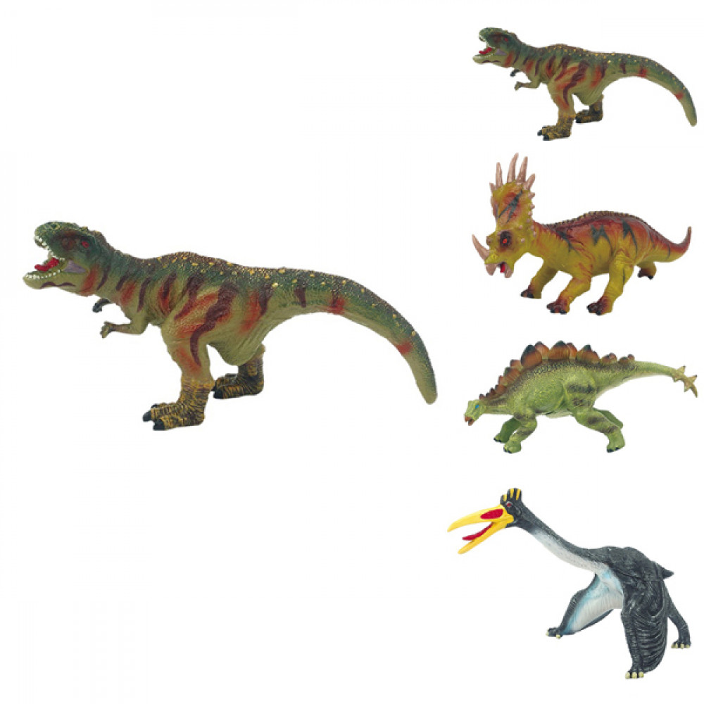 Ռետինե կենդանիների հավաքածու դինոզավր 12հ-ոց տուփով 4ձև