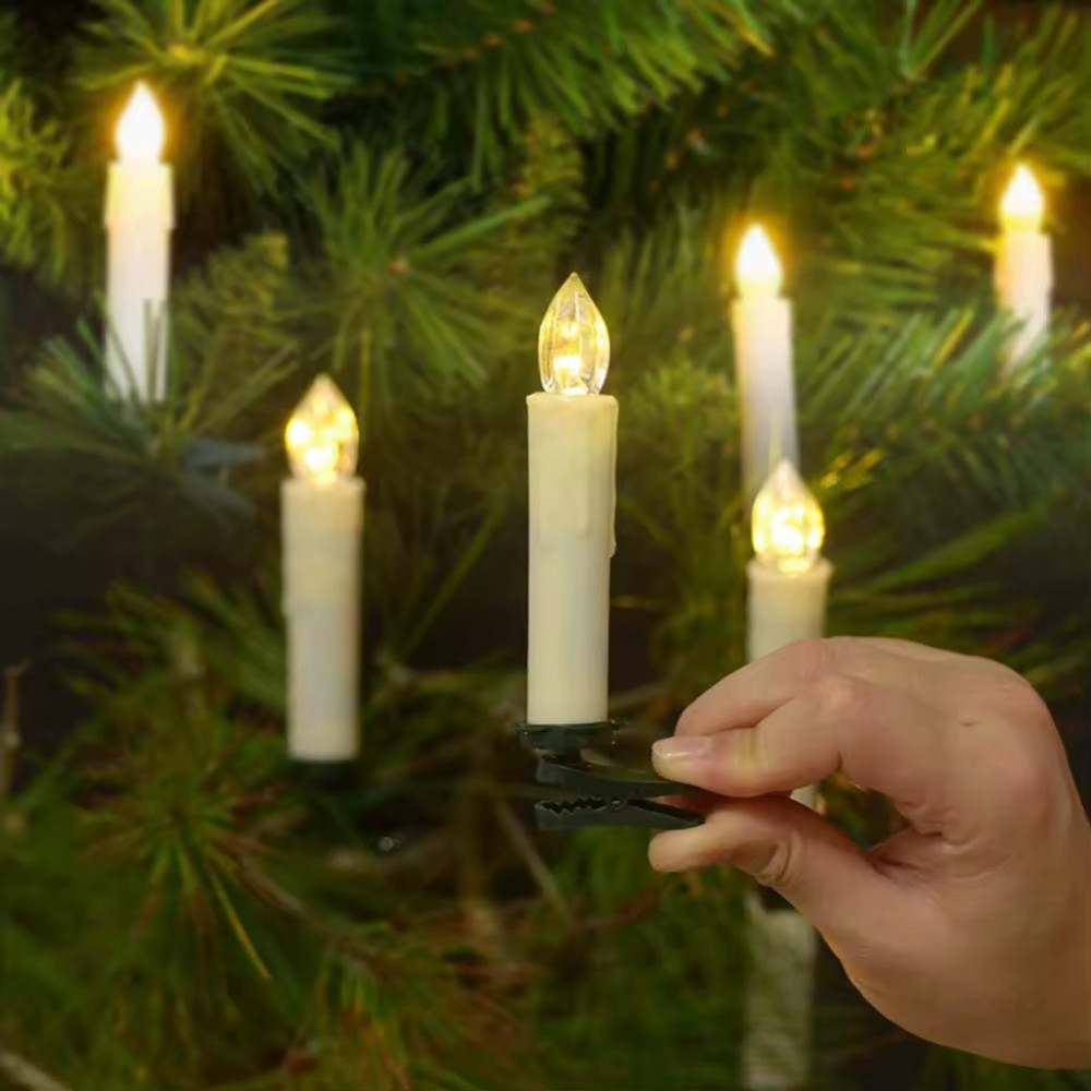 Լույս ամանորյայա 220v էլեկտրոնային մոմ լամպեր 20հ-ոց 13,5սմ-ոց շպիլկա ամրակով 8մ-ոց