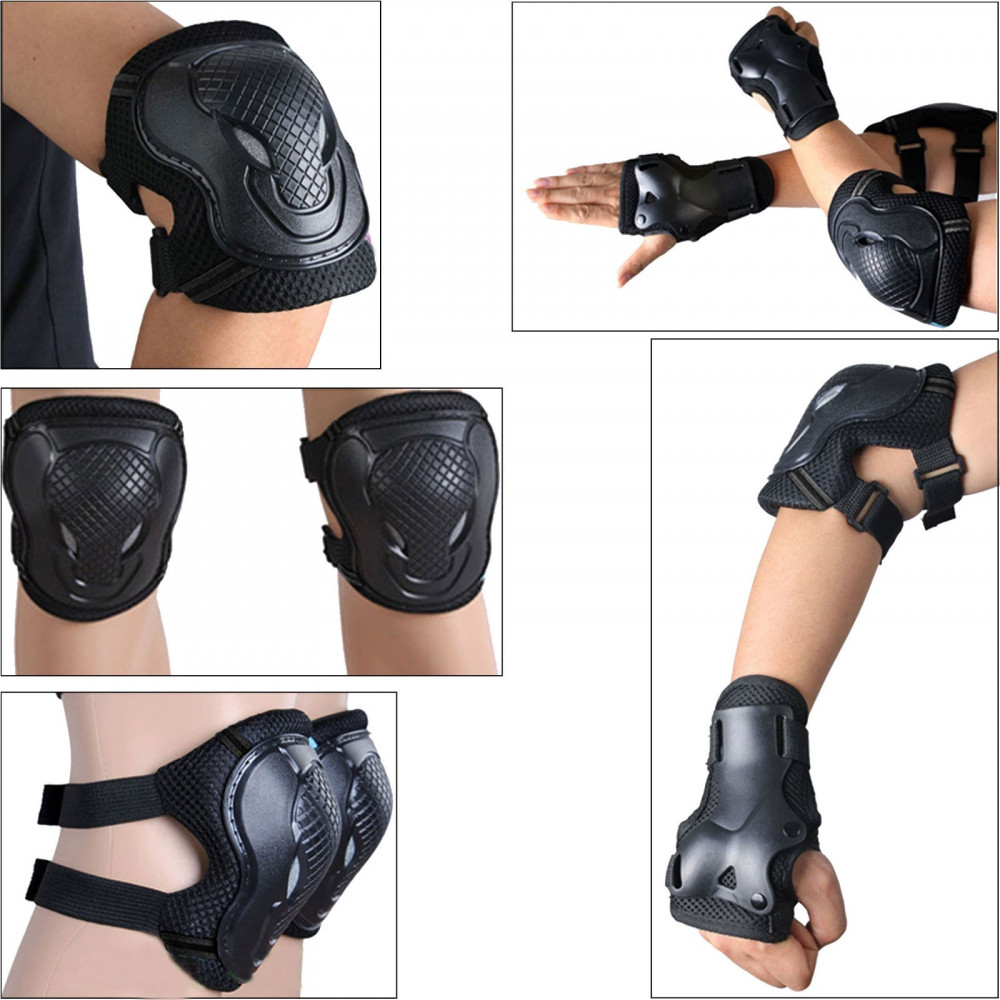 Մանկական անվաչմուշկի և սքեյթի պաշտպանիչ հավաքածու ձեռքի արմունգի և ոտքի, 6-գույն