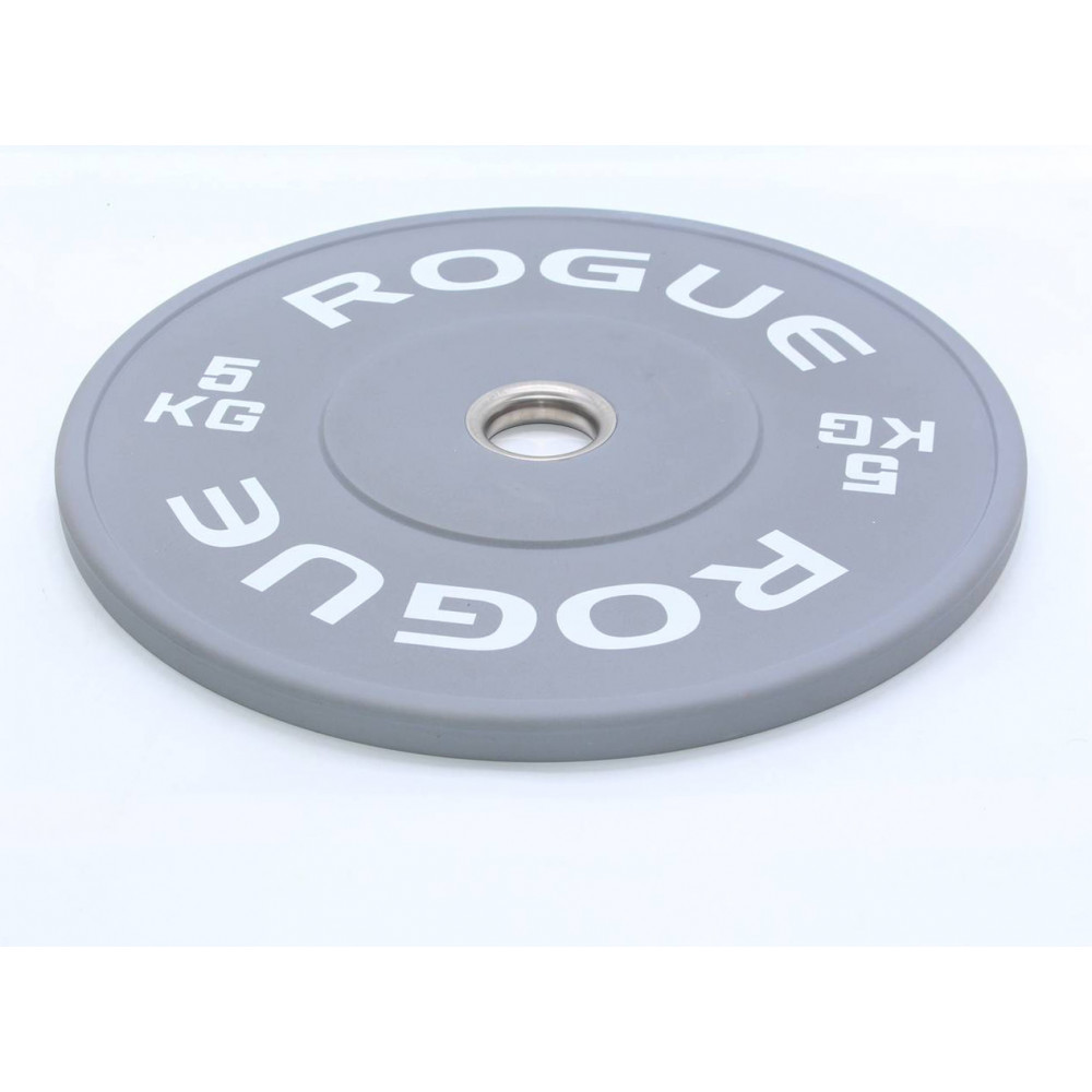 Մարմնամարզական ծանրաքար ռետինապատ գունավոր ROGUE 5կգ-ոց քաշով, շայբա օղակ