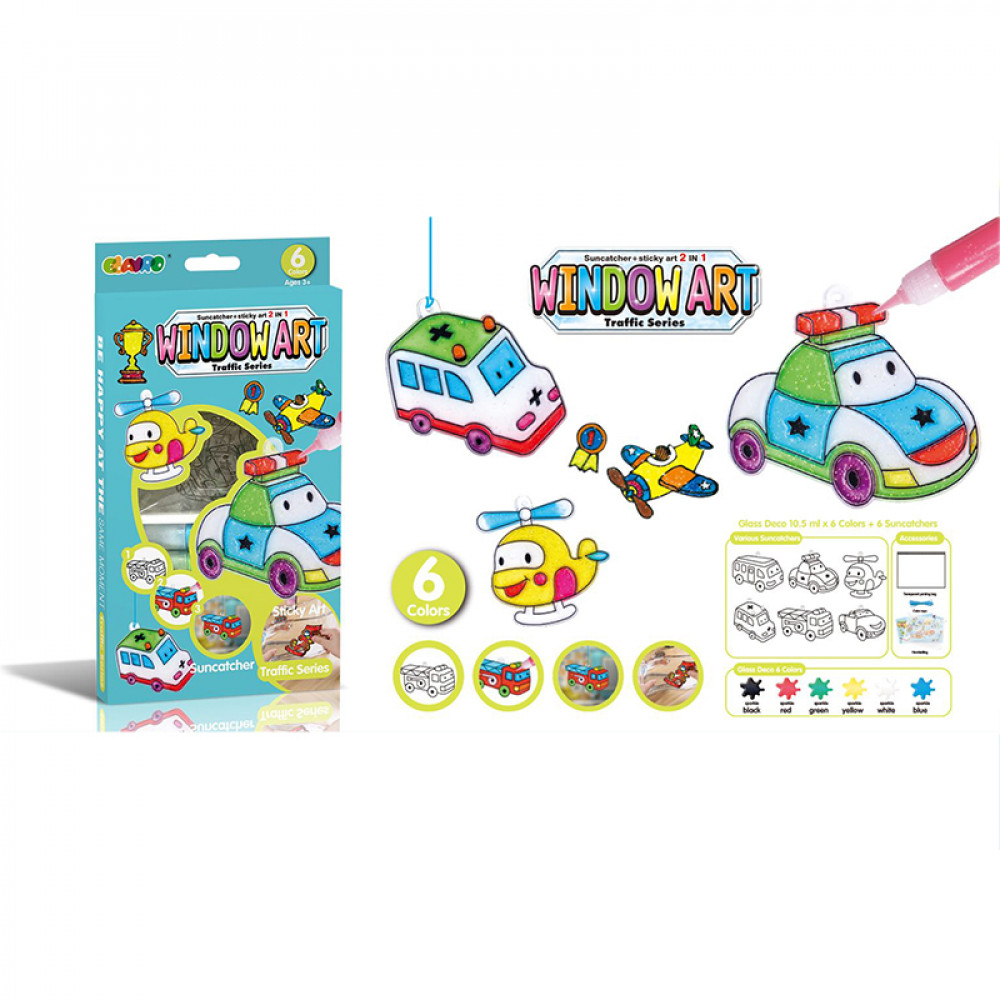 Խաղալիք ստեղծման արվեստ 2-ը 1-ում բյուրեղյա գունավոր սոսինձով նկարչություն, մեքենա