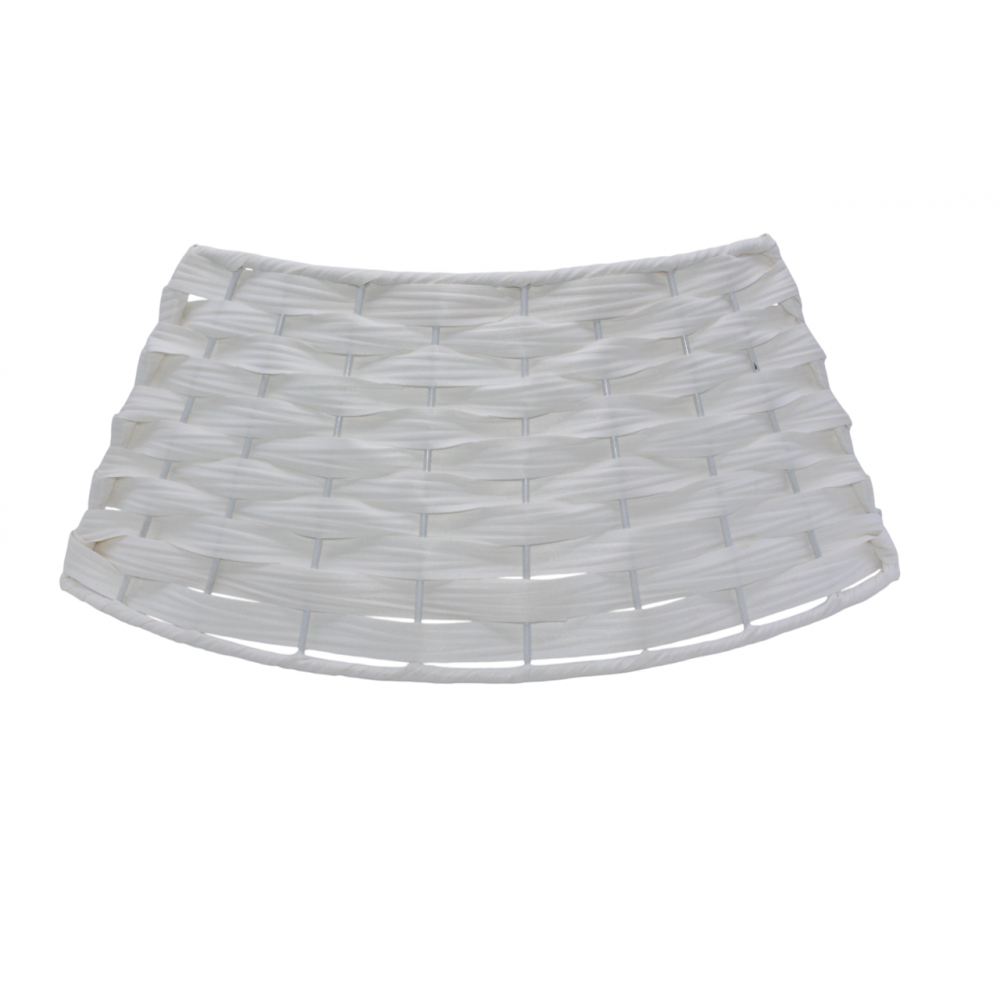 Ամանորյա տոնածառի ոտքի զարդարման կիսակոր շրջանակ 40*58*18սմ PP նյութից, սպիտակ գույն