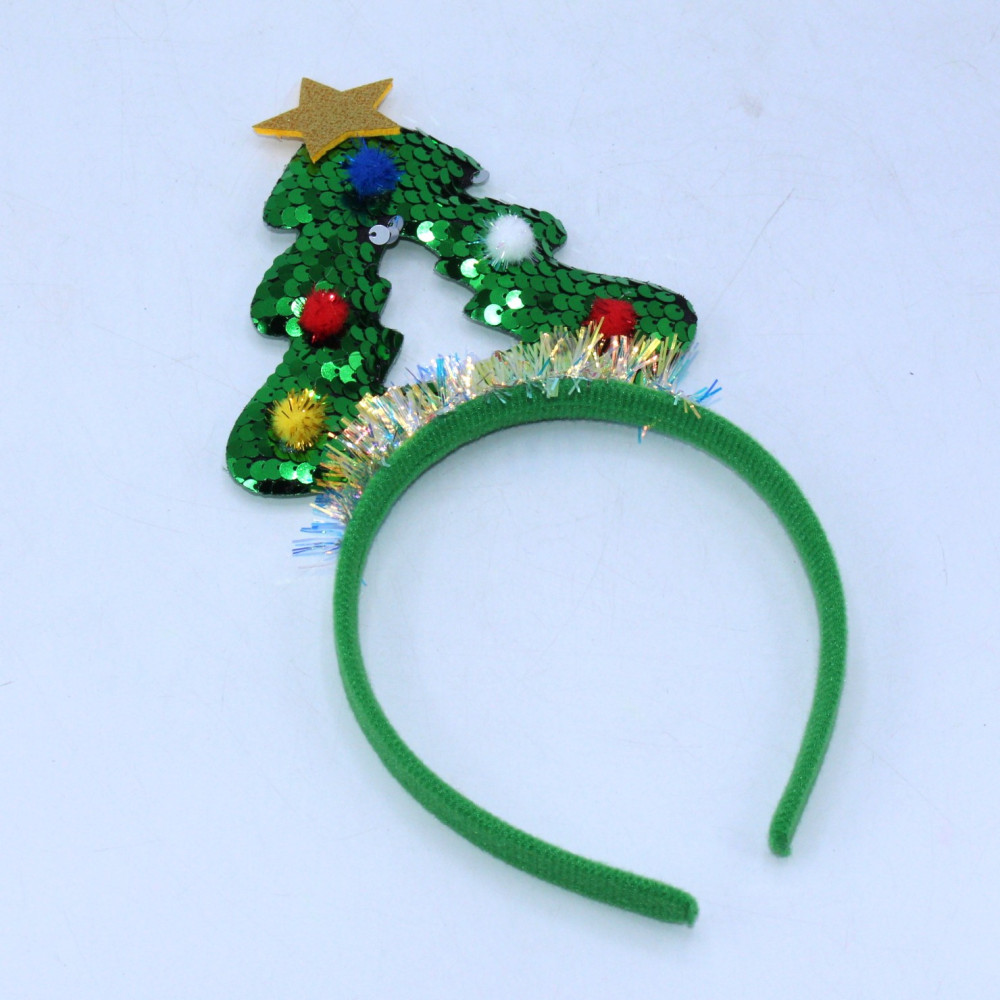 Տոնահանդեսային գլխազարդ աբադոկ 12հ-ոց 2-գույն, ամանորյա փոքրիկ տոնածառ