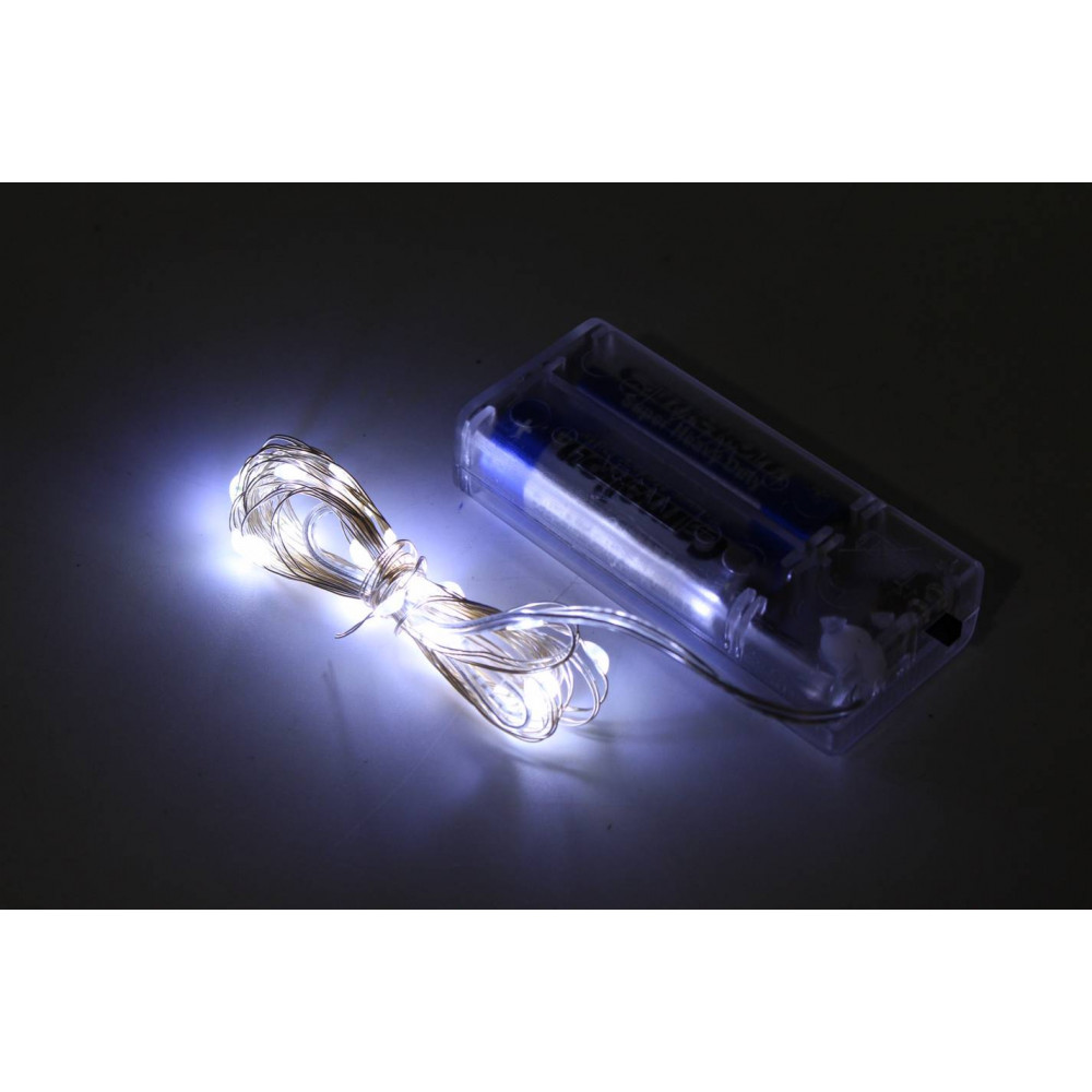 Լույս ամանորյա էլ-մարտկոցով (2AA) 3մ-ոց, 30լամպ, սպիտակ երանգ, փոփոխական ռեժիմով