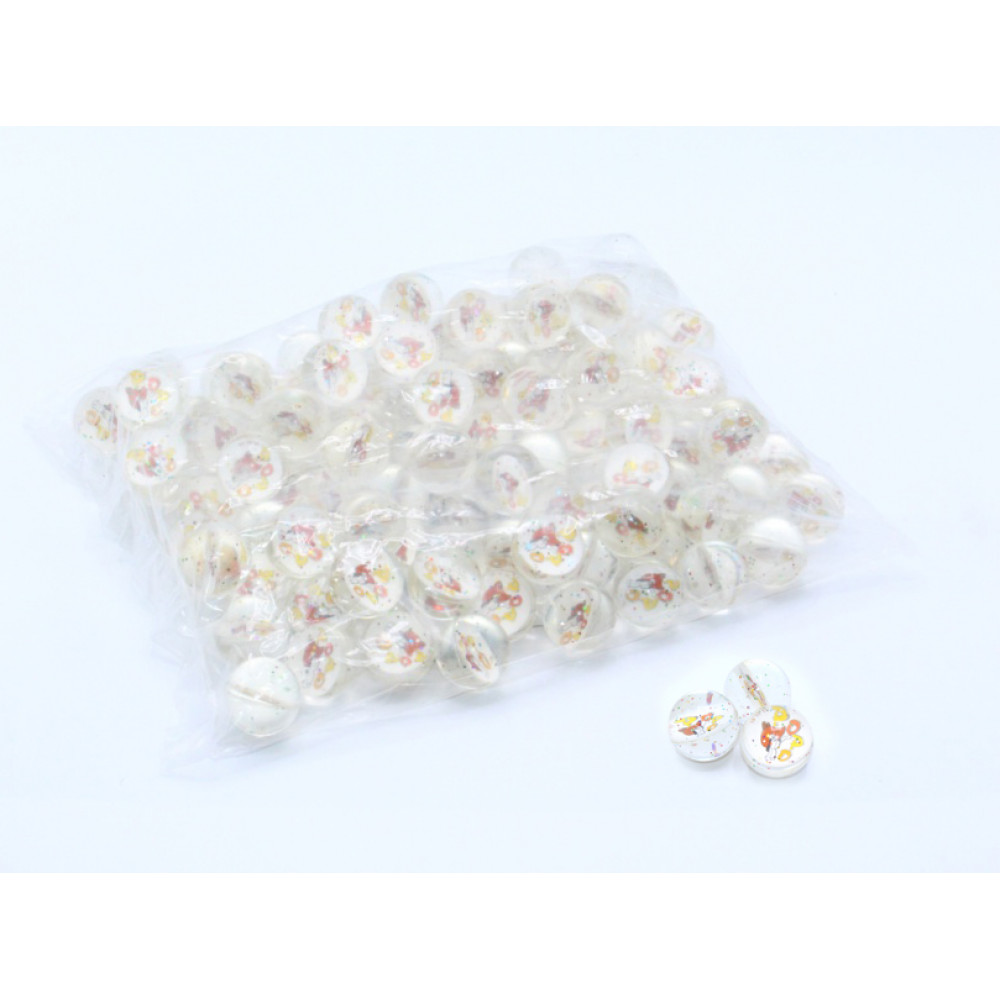 Գնդակ ռետինե 32 մմ ցատկող, ոչ փչովի, գնդակ POPO 100հ-ոց