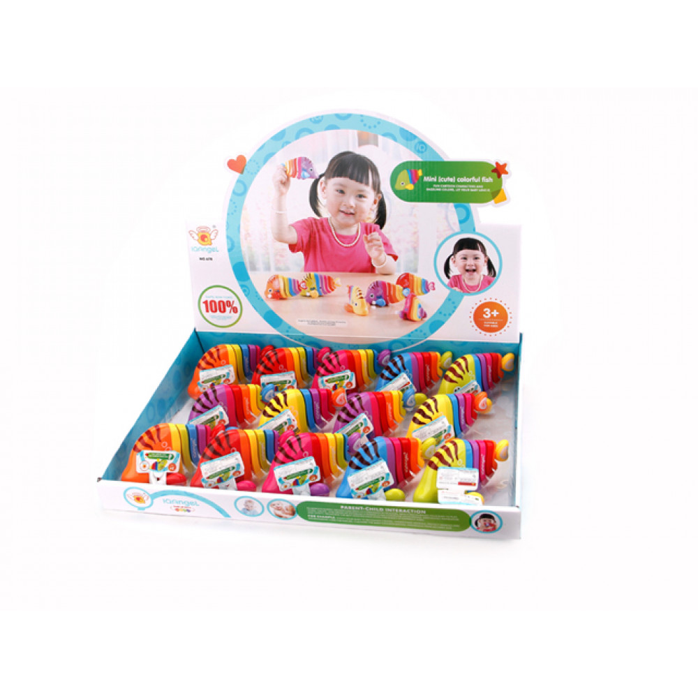 Խաղալիք գունավոր ձկներ 14հ-ոց տուփով լարովի, շարժական