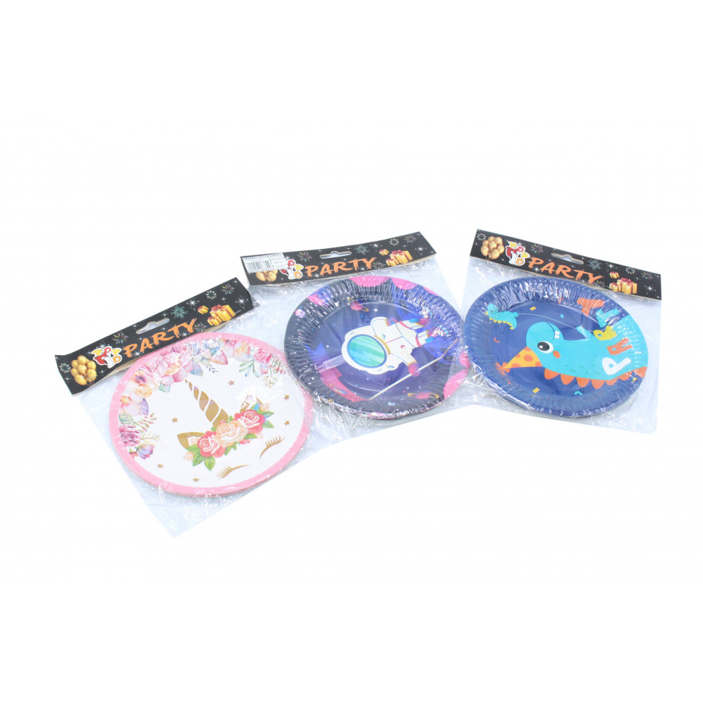 Թղթե ափսե 7"-ոց 10հ-ոց փաթեթավորմամբ վեց ձև, Disney մուլտ նկարներով