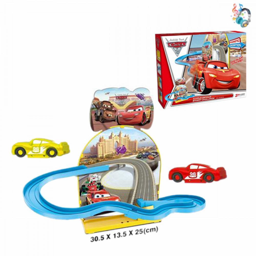 Մեքենա Cars իր սահուն ճանապարհով մագնիտե դաշտով
