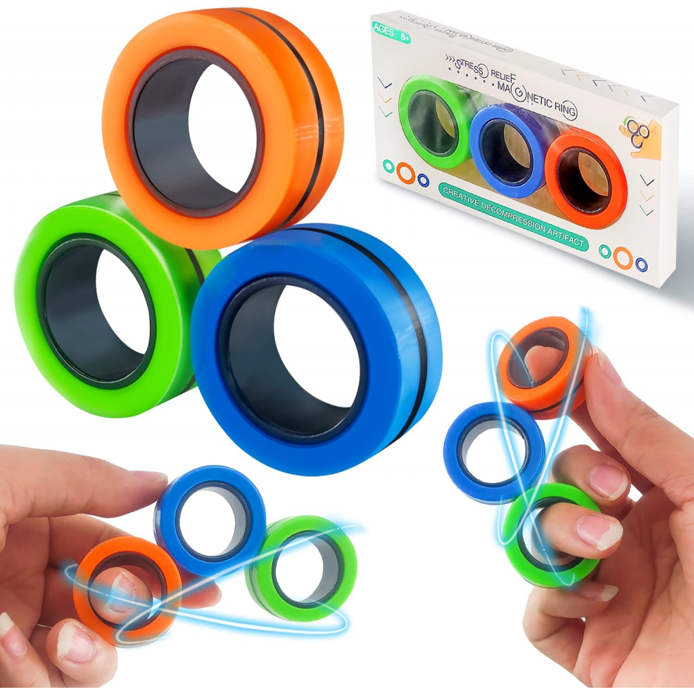 Խաղ կլոր մագնիտե օղեր 3հ-ոց, ձեռքի մատների գիրո խաղ