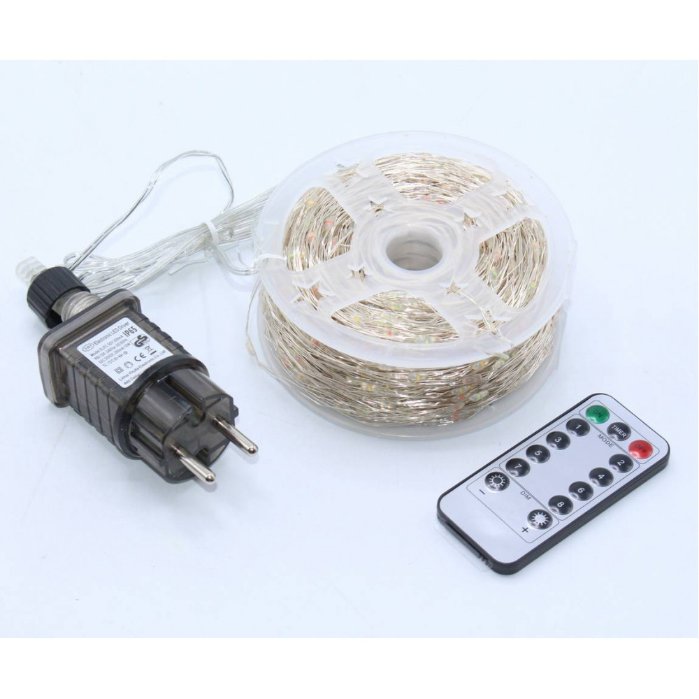 Լույս ամանորյա 3000 լամպ LED, սպիտակ երանգ, արծաթե մետաղալար 300մ-ոց, հեռակառավարմամբ TS3000L-SW