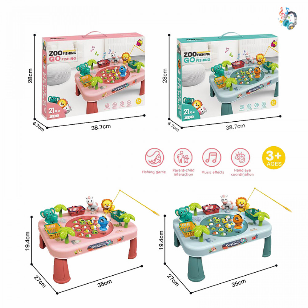 Խաղալիք հավաքածու ձկնորսական սեղանիկ էլ-սնուցմամբ երաժշտական