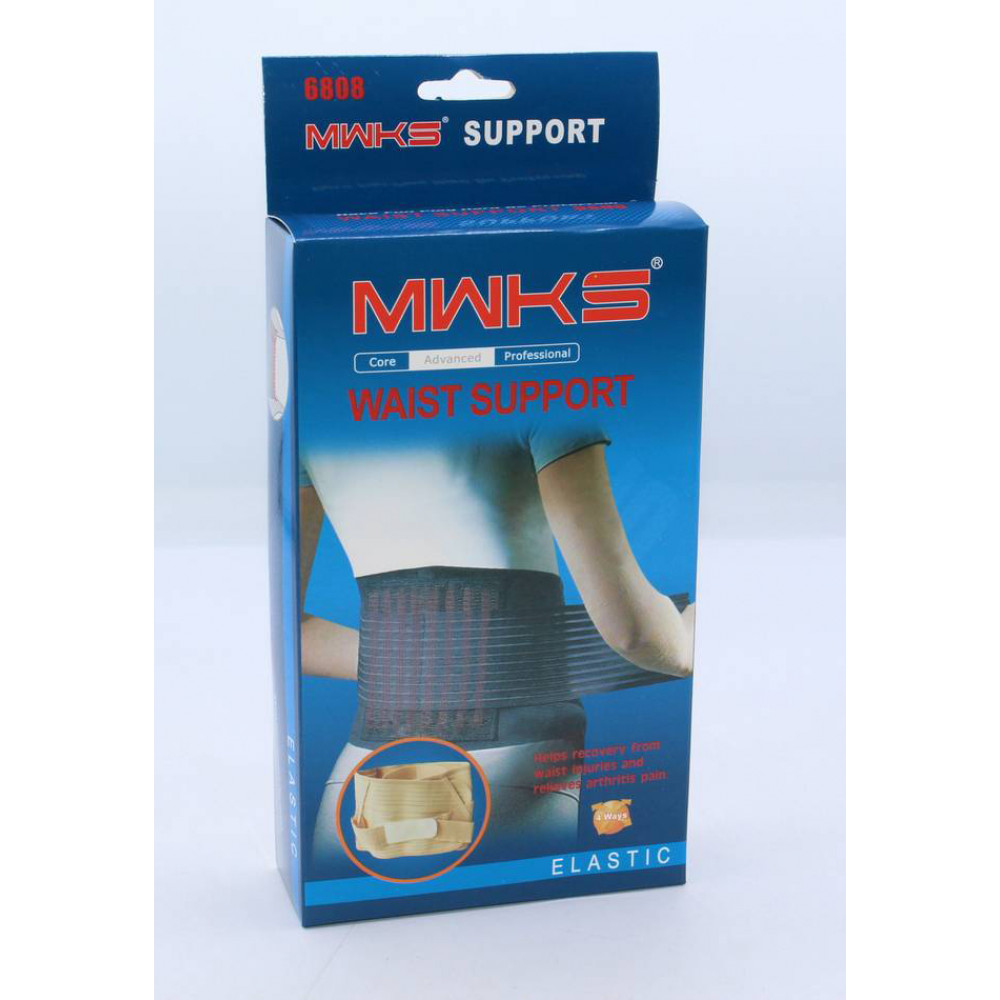 Մարմնամարզական գոտկատեղի պաշտպանիչ իր մետաղե ֆիքսատրով գույնը սև և մարմնագույն