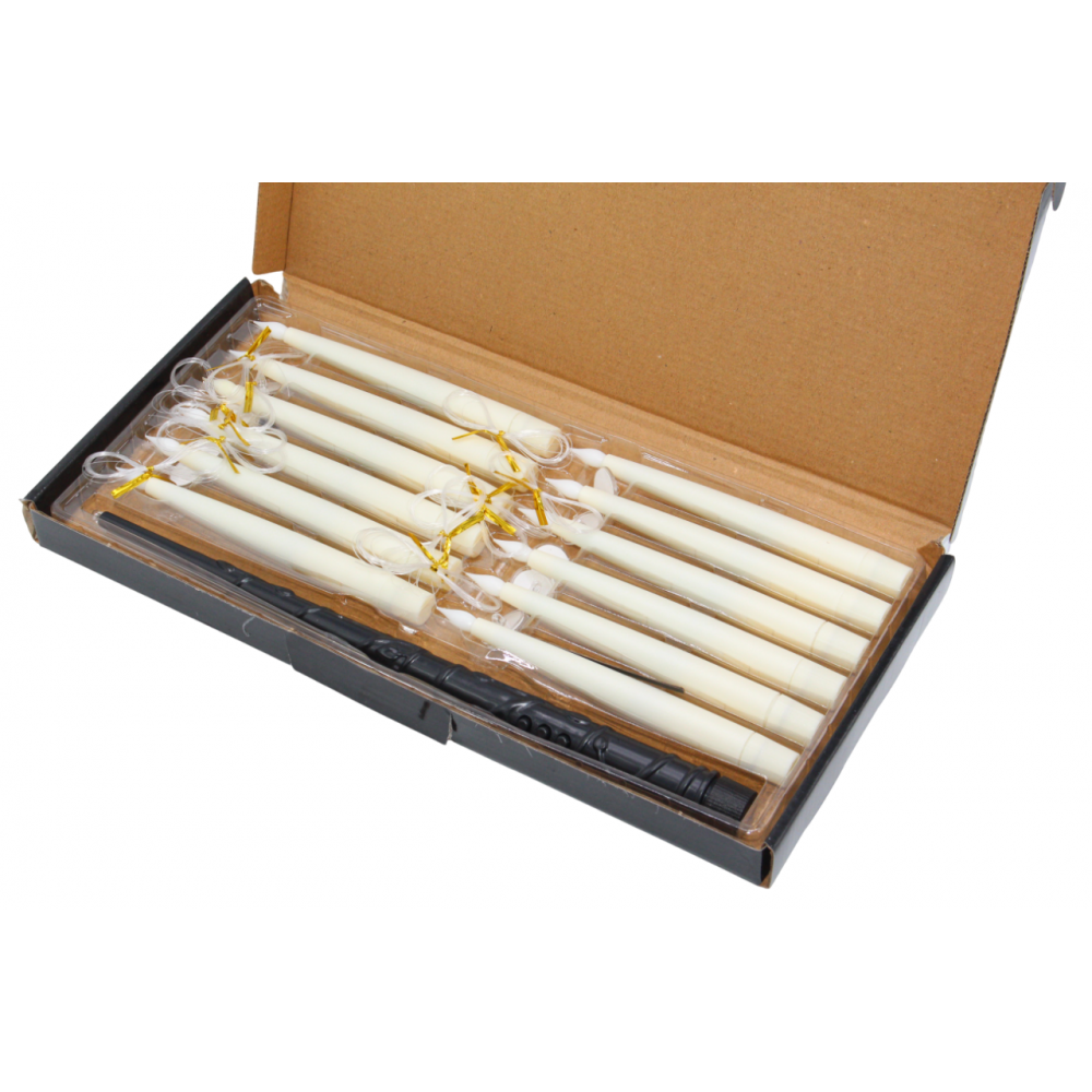 Լույս ամանորյա հեռակառավարմամբ տաք սպիտակ մոմ լամպերով 12հ-ոց 17սմ