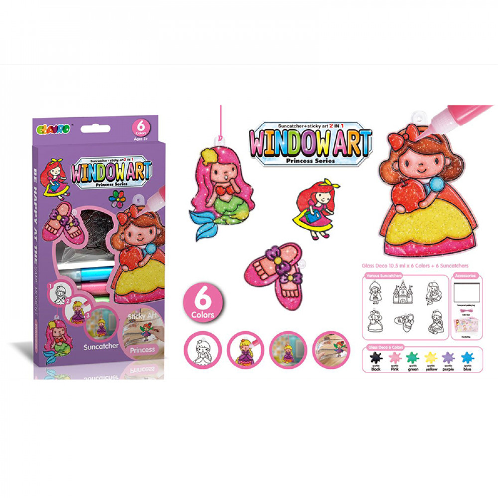 Խաղալիք ստեղծման արվեստ 2-ը 1-ում բյուրեղյա գունավոր սոսինձով նկարչություն, տիկնիկ